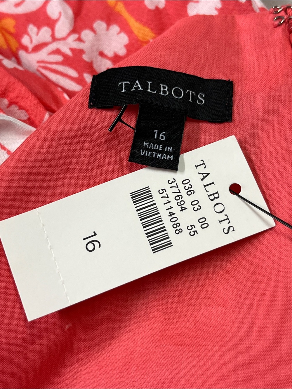 TALBOTS NWT Cottage Boho Party 100% Cotton Floral Scroll Print Sundress Maxi 16 - Picture 3 of 16